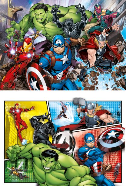 2x60 db-os SuperColor puzzle - Marvel, A bosszúállók